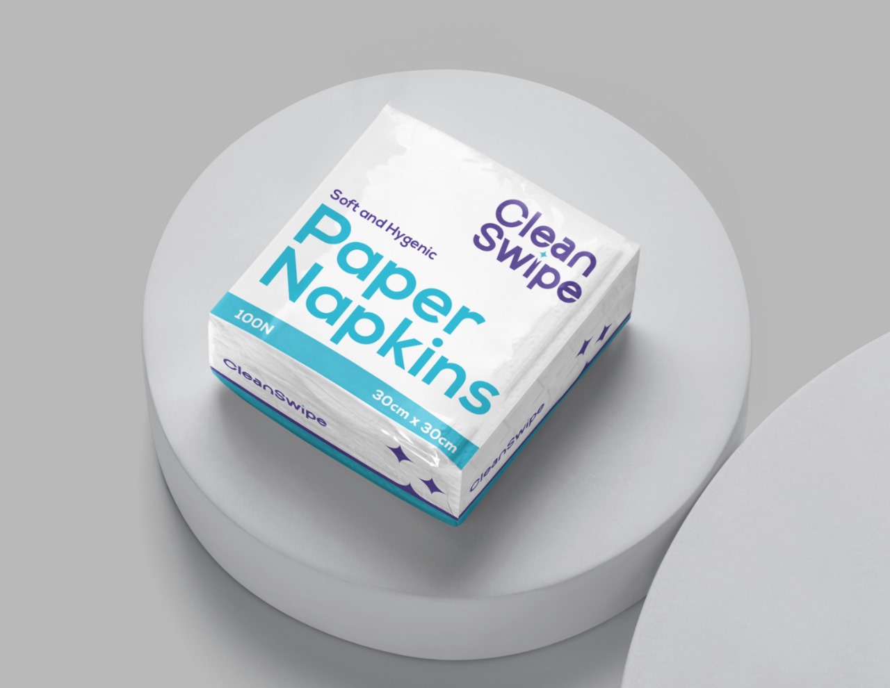 Square napkins stacked neatly